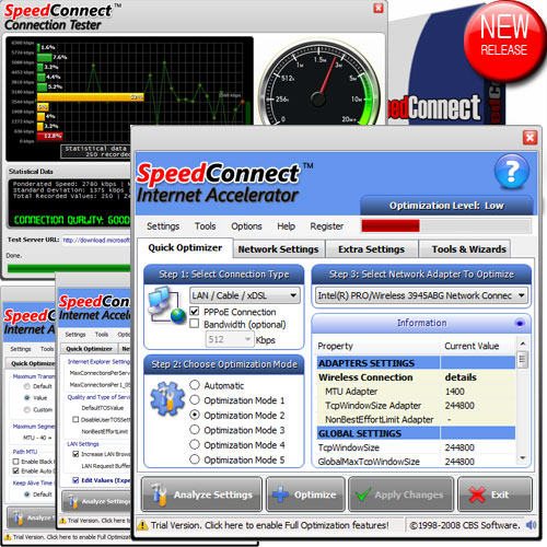 SpeedConnect Internet Accelerator screen shot