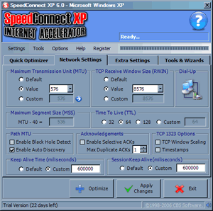 Network Settings Panel